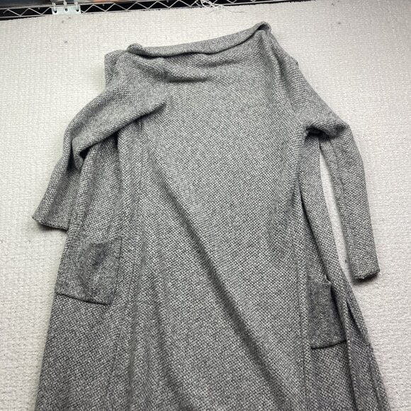 Dynamite Gray Open Front Knit Cardigan Sweater Coat Sz S Longline Duster Modern - Picture 9 of 10
